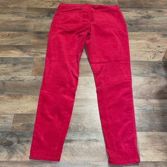Banana Republic Mr Skinny Fit Velvet Russian Red Pants.  Size 6 - Picture 6 of 10